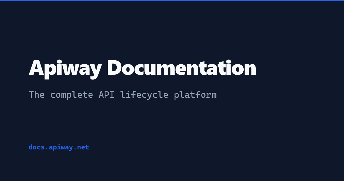 Developer Portal | Apiway Docs